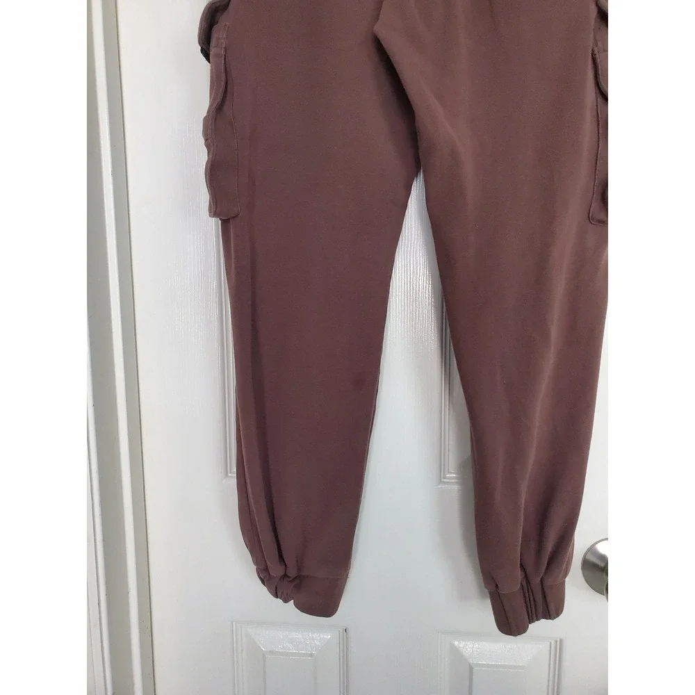 YoungLA Cargo Sweatpants Chocolate Brown Jogger Gym Streetwear Utility Pockets M